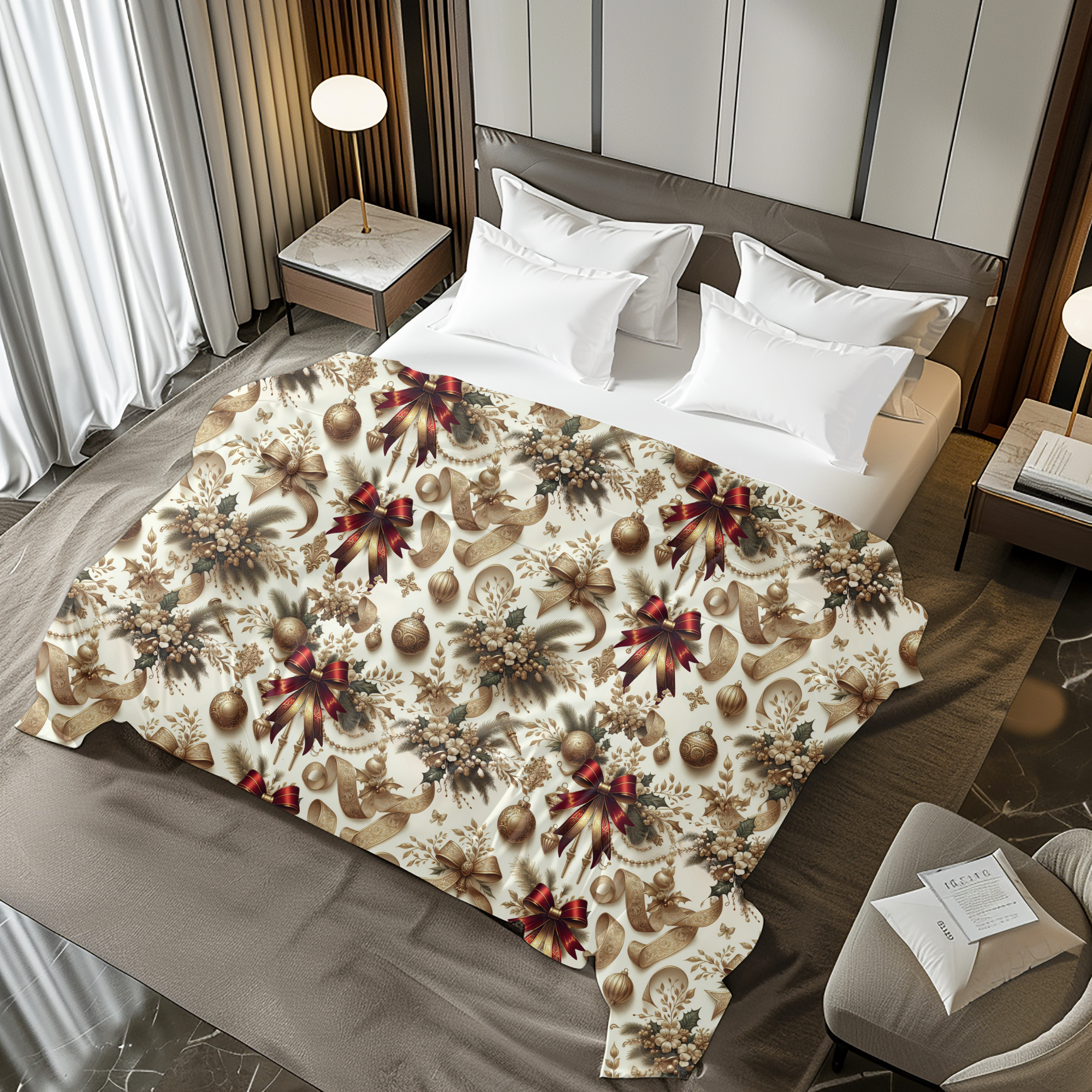 Victorian Christmas Duvet Cover – Elegant Holiday Bedding