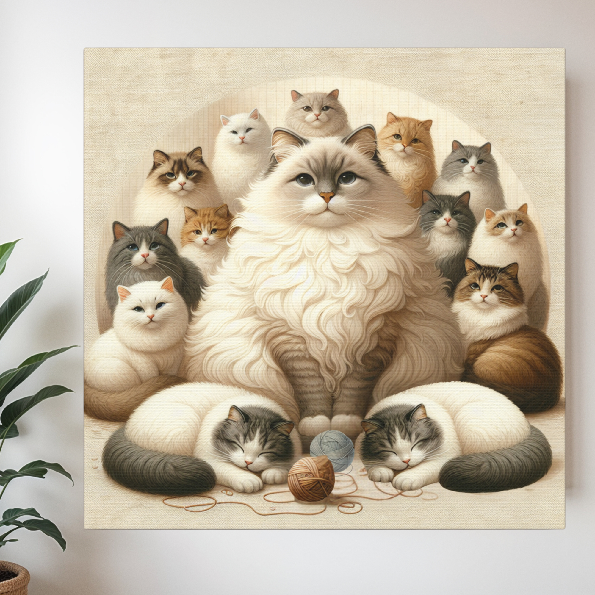 Regal Cat Portrait – Aristocratic Feline Wall Art