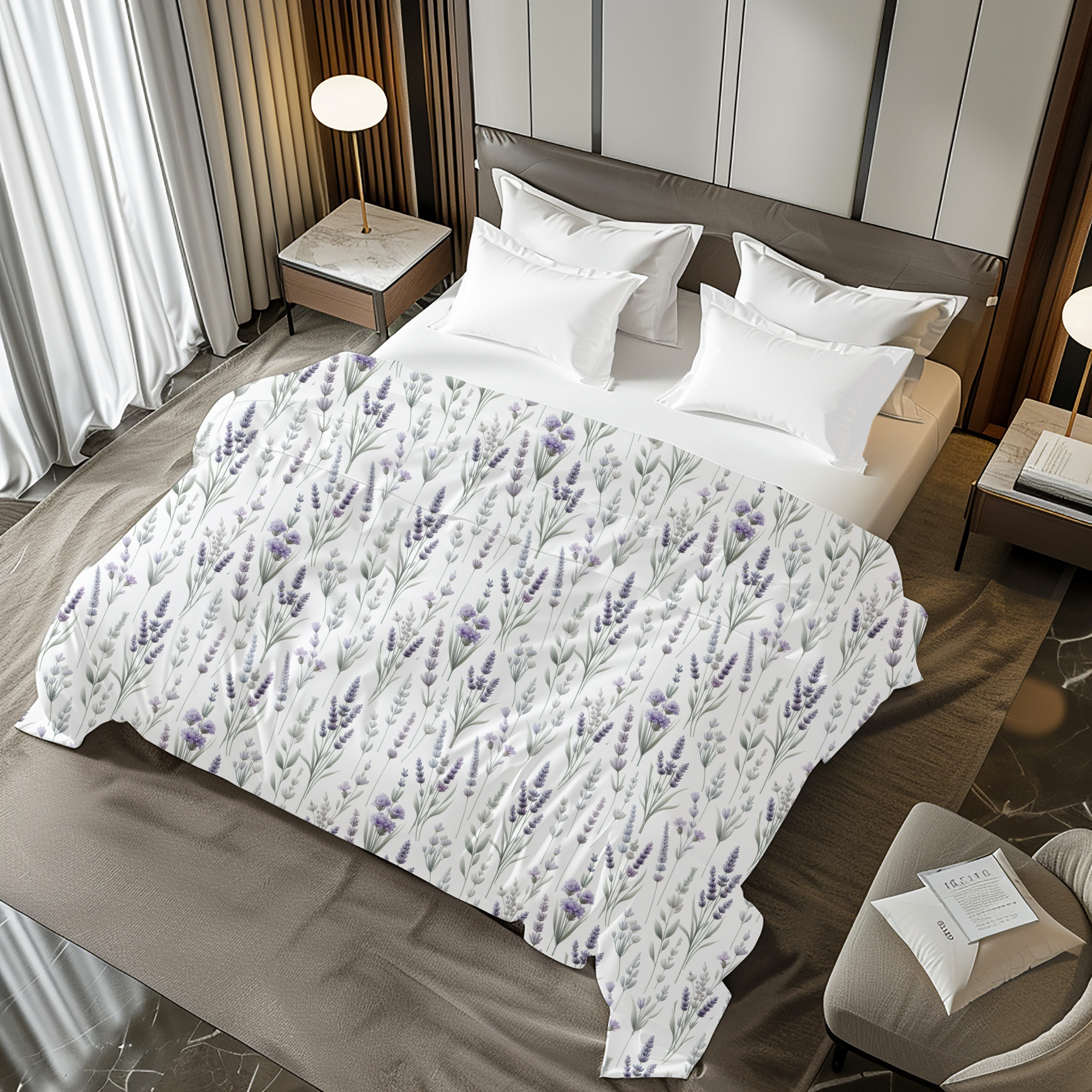 Lavender Meadow Botanicals – Lavender Floral Duvet Cover