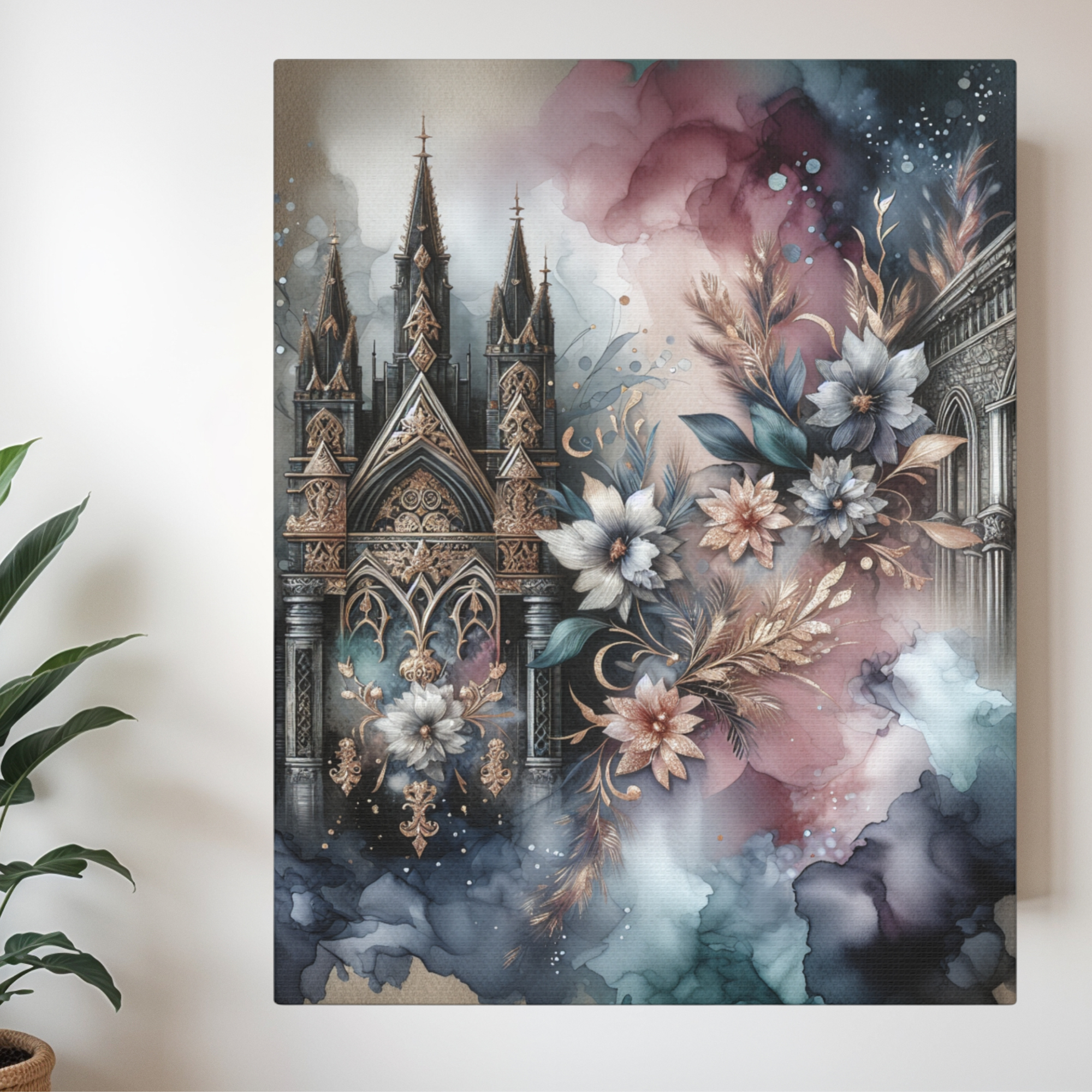 Gothic Cathedral Blooms – Romantic Gothic Wall Art