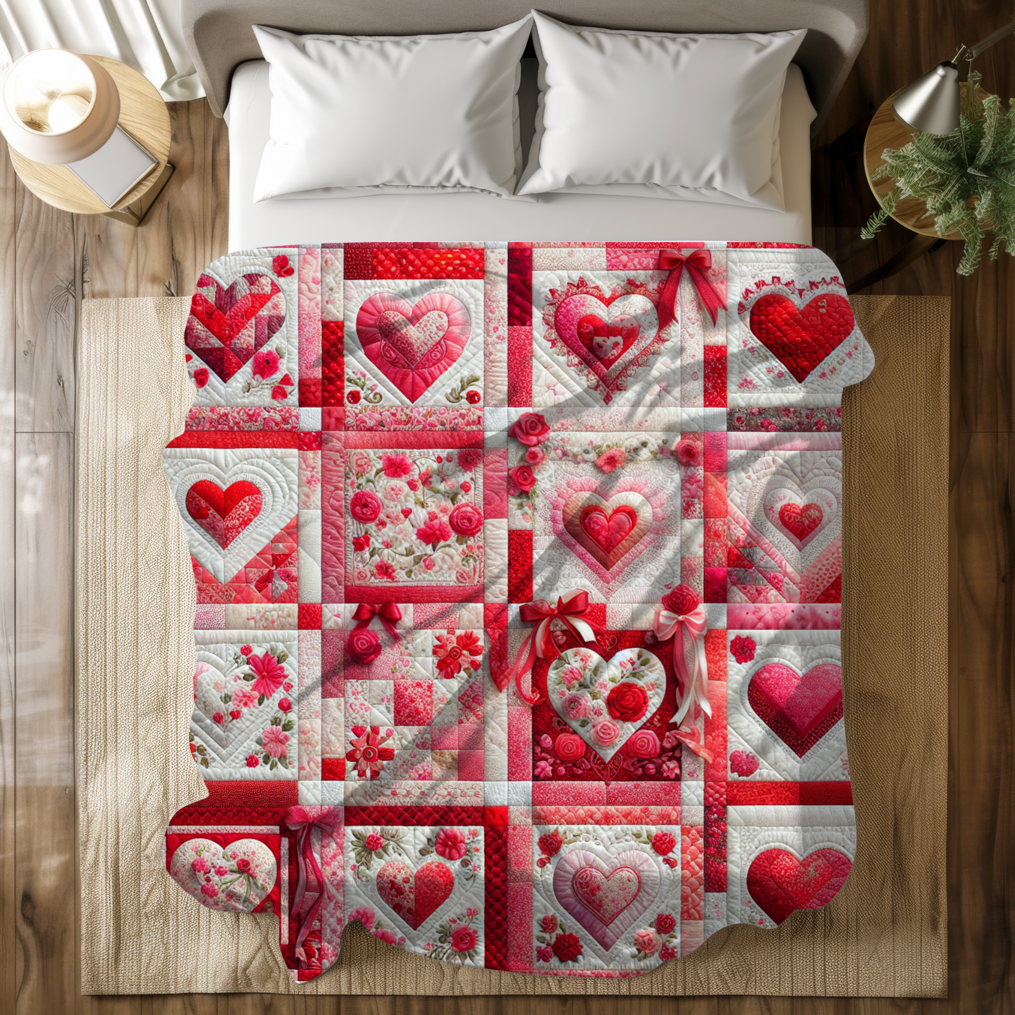 Patchwork of Love – Valentine Heart Duvet Cover