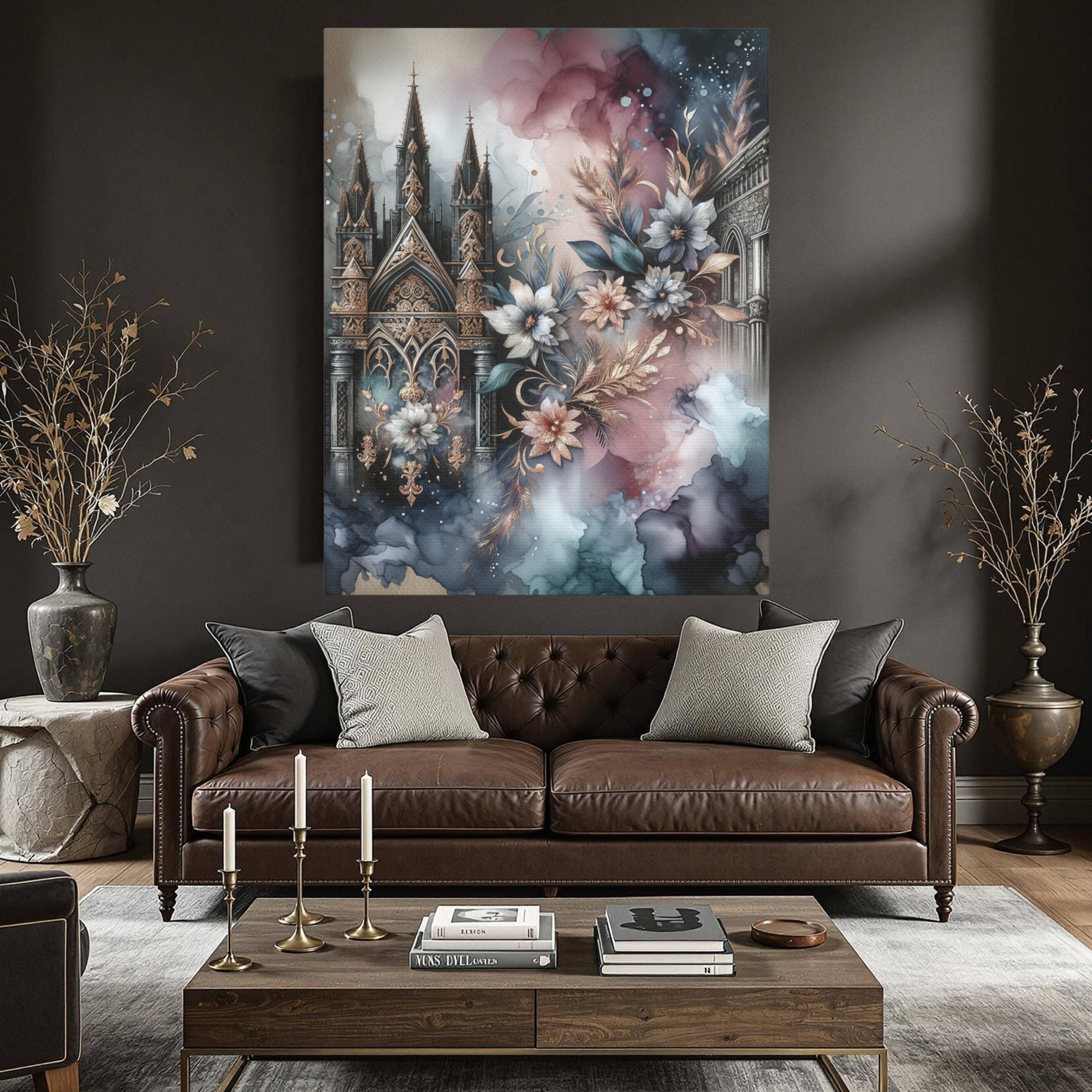 Gothic Cathedral Blooms – Romantic Gothic Wall Art