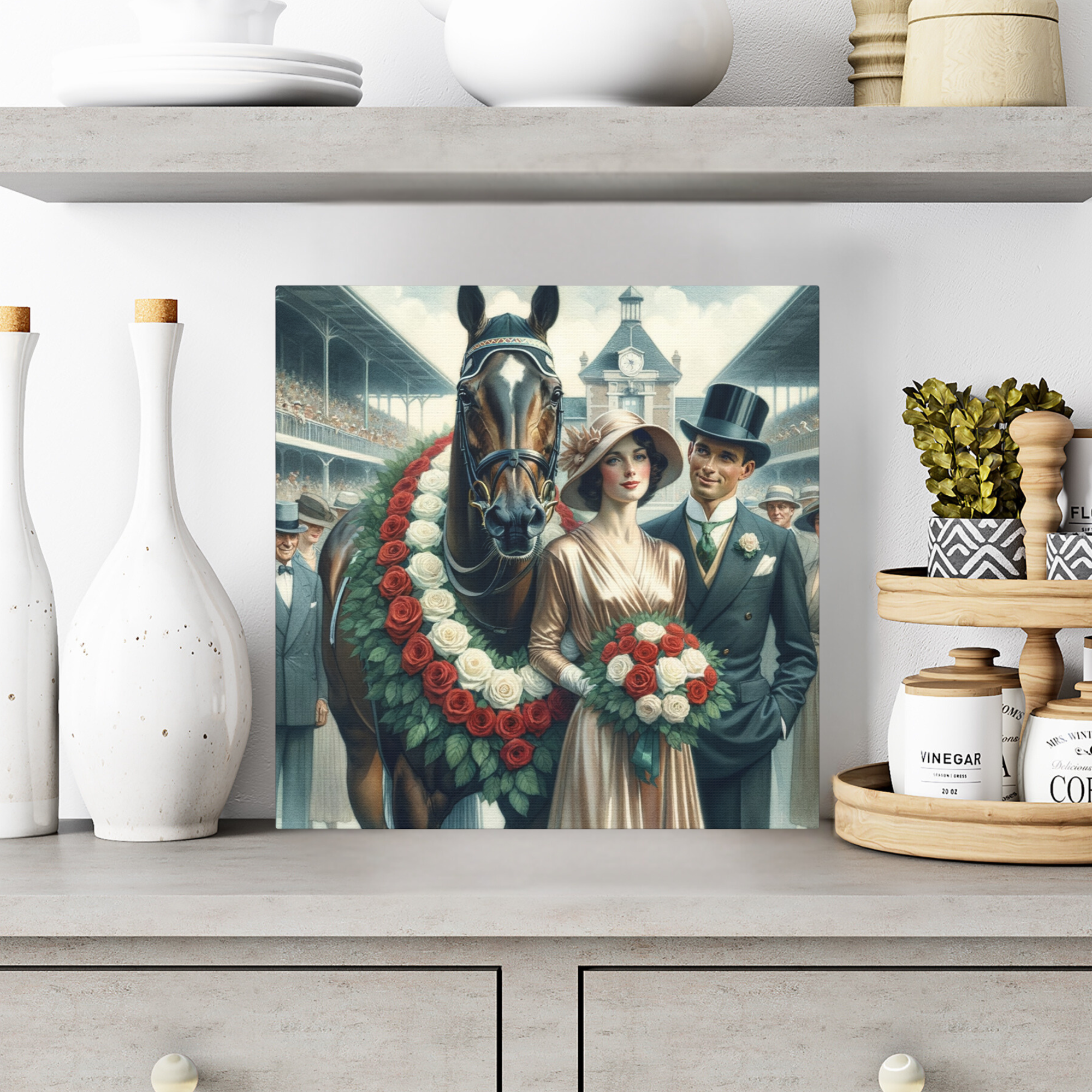 Vintage Winner’s Circle – Elegant Horse Racing Wall Art
