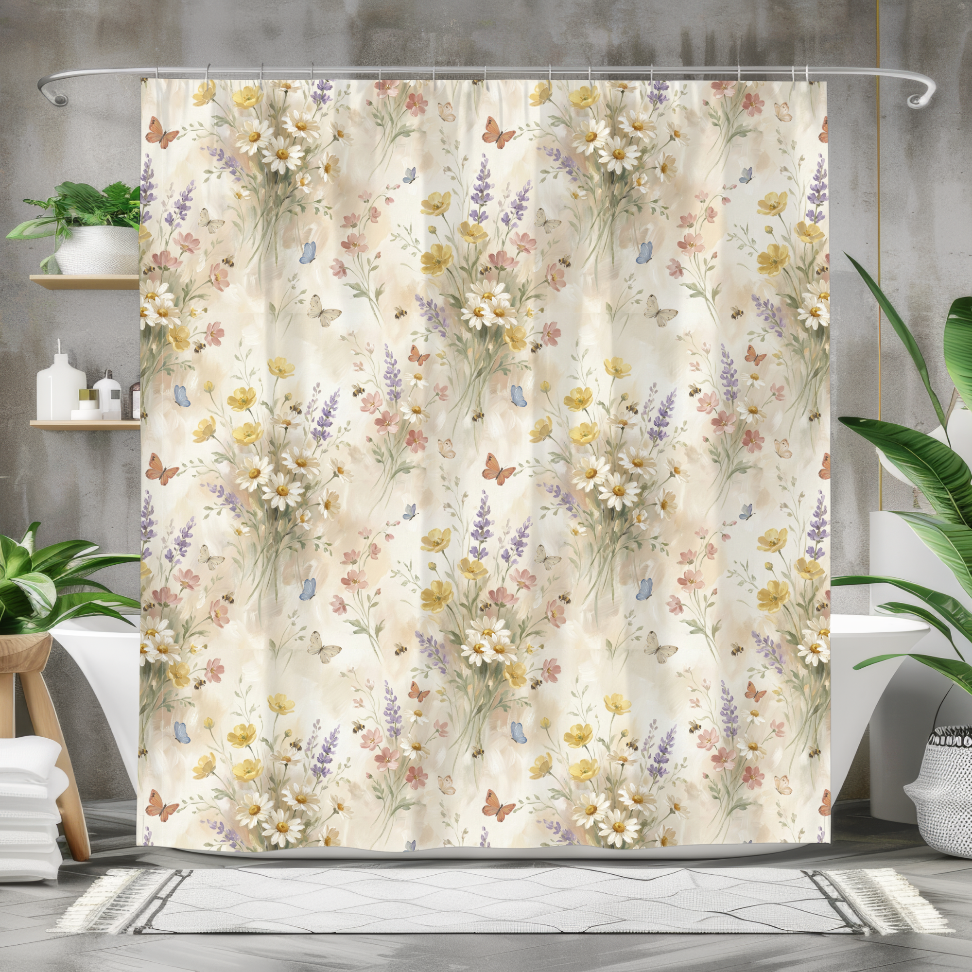 Cottage Wildflower Shower Curtain