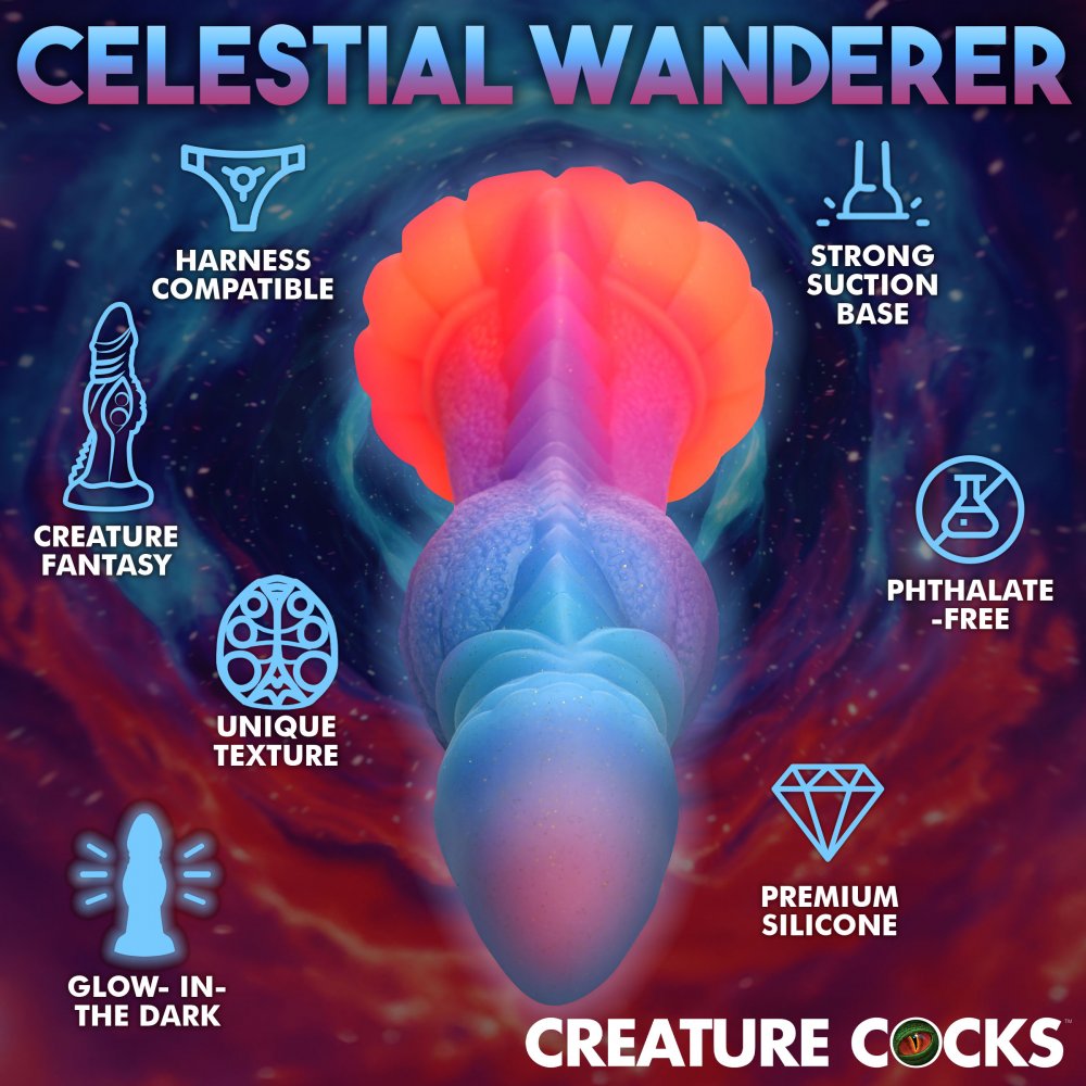  Galactic Cock Alien Creature Glow-in-the-Dark Silicone Dildo