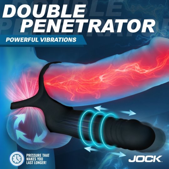  Double Thrust Thrusting & Vibrating Double Penetration C-Ring w/ Remote