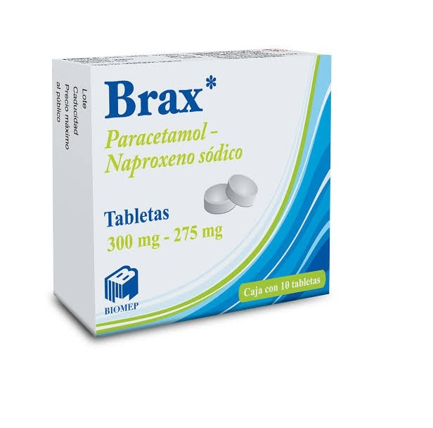 Brax Naproxeno/Parcetamol 10 tabletas