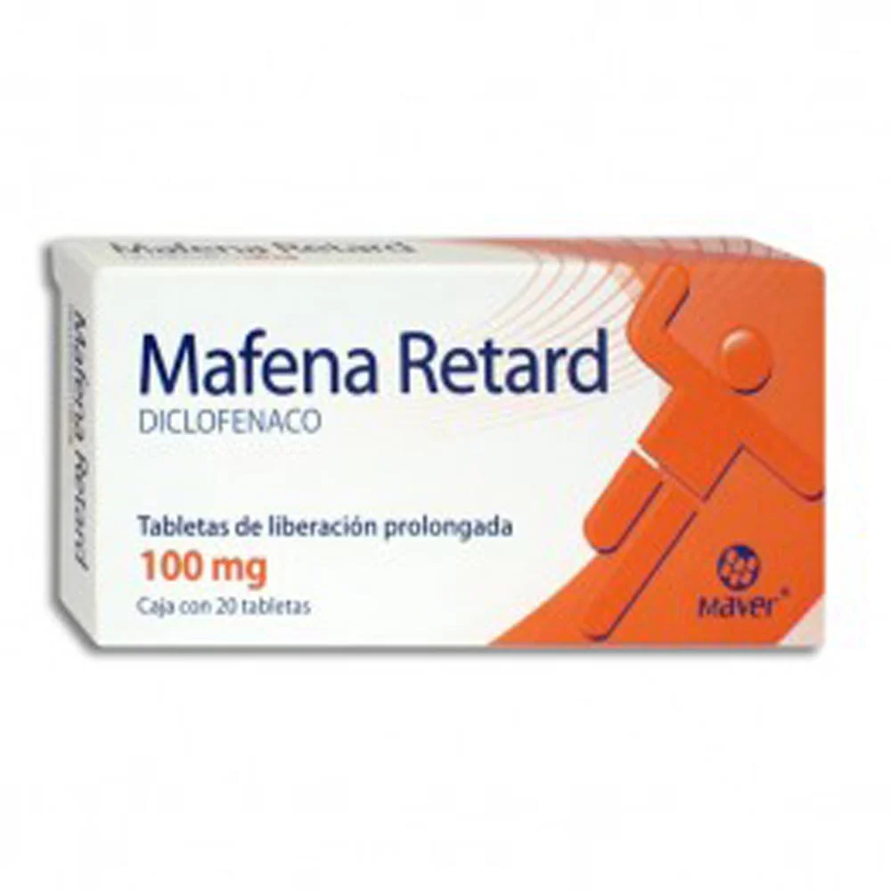 Mafena Retard Diclofenaco 100mg 20 tabletas