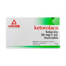 Ketorolaco 30 mg/1 mL inyectable 3 ampulas Amsa