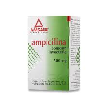 Ampicilina 500mg 1frasco inyectable Amsa
