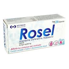 Rosel amantadina, clorfenamina y paracetamol 24 capsulas