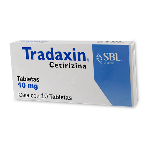 Tradaxin Cetirizina 10 mg tabletas
