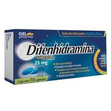 Difenhidramina 25 mg 10 capsulas  gel pharma
