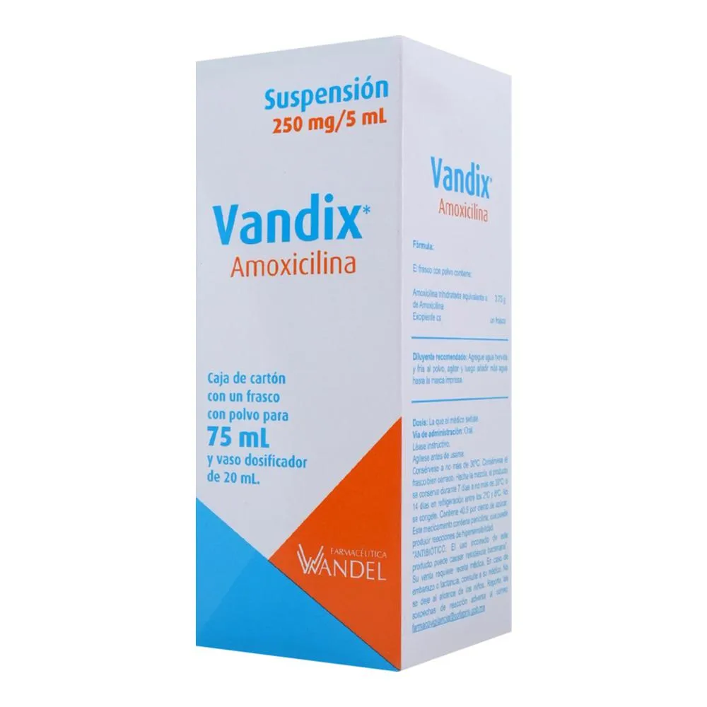 Vandix Amoxicilina 250mg suspension 75ml