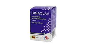 Gimaclav 500mg/125mg Amoxicilina/Acido clavulanico 10 tabletas
