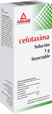 Cefotaxima 1gr/4ml  1frasco inyectable Amsa
