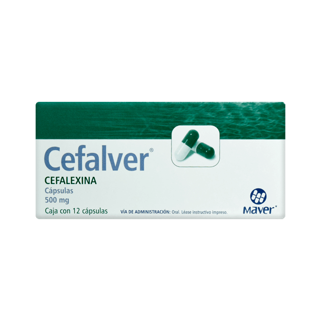 Cefalver Cefalexina 500mg 12 capsulas