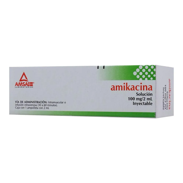 Amikacina 100mg/2ml 1ampula inyectable Amsa