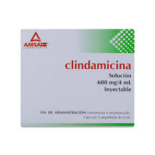 Clindamicina 600mg/4ml 5 ampolleta inyectable Amsa