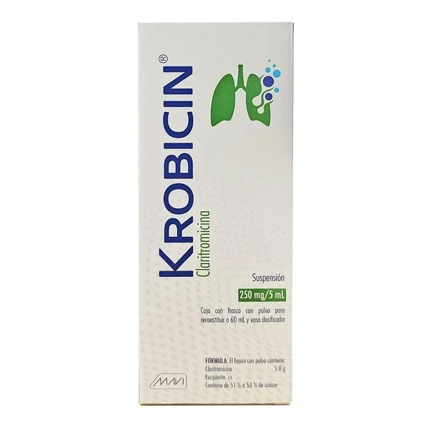 Krobicin Claritromicina 250mg/5ml suspension 60ml
