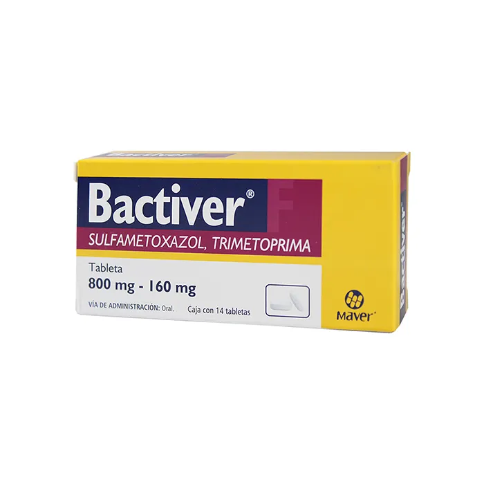 Bactiver Trimetoprin/sulfametoxazol 800mg/160mg 14 tabletas