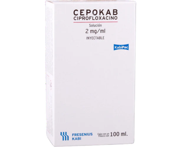 Cepokab Ciprofloxacino 2mg/ml Solucion 100ml IV inyectable