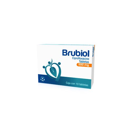Brubiol Ciprofloxacino 500mg 10 Tabletas