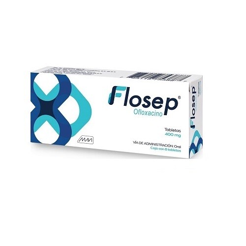 Flosep Ofloxacino 400mg 8 tabletas