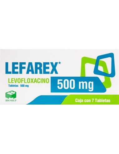 Lefarex Levofloxacino 500 mg 7 tabletas