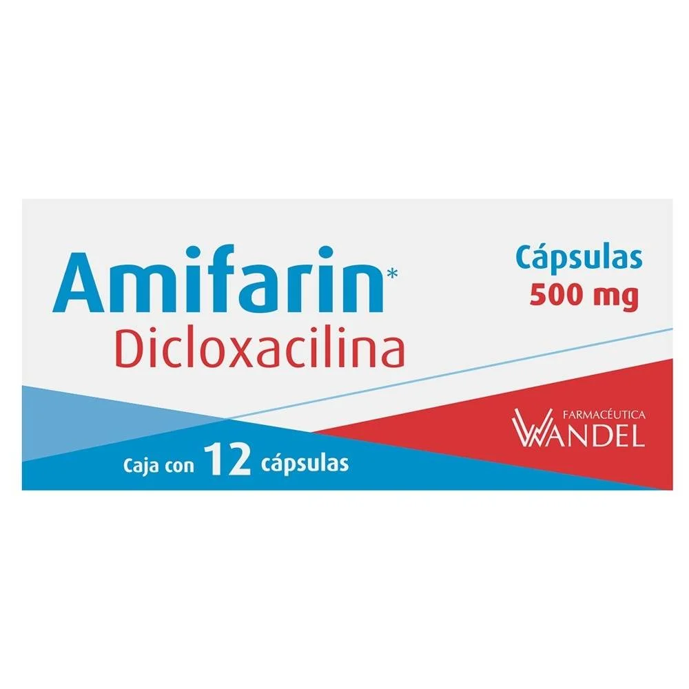 Amifarin Dicloxacilina 500mg 12 capsulas