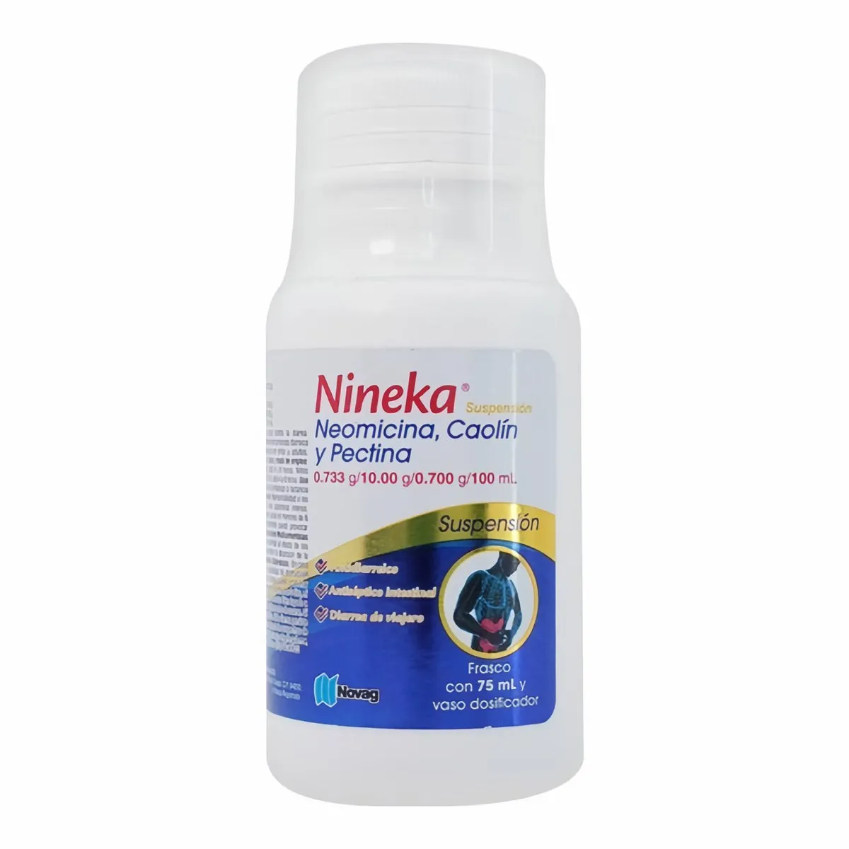 Nineka suspensión neomicina/caolin/pecina 75ml