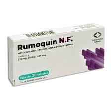 Rumoquin N.F. betametasona/indometacina/metocarbamol 20 tabletas