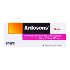 Ardosons betametasona/Indometacina/metocarbamol 20 capsulas