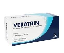Veratrin 20 capsulas betametasona/indometacina/metocarbamol