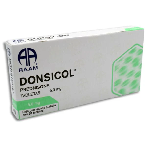 Donsicol Prednisona 5mg 20 tabletas