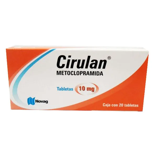 Cirulan Metoclopramida 10mg 20 tabletas
