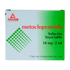 Metoclopramida 10mg/2ml 6ampulas inyectables