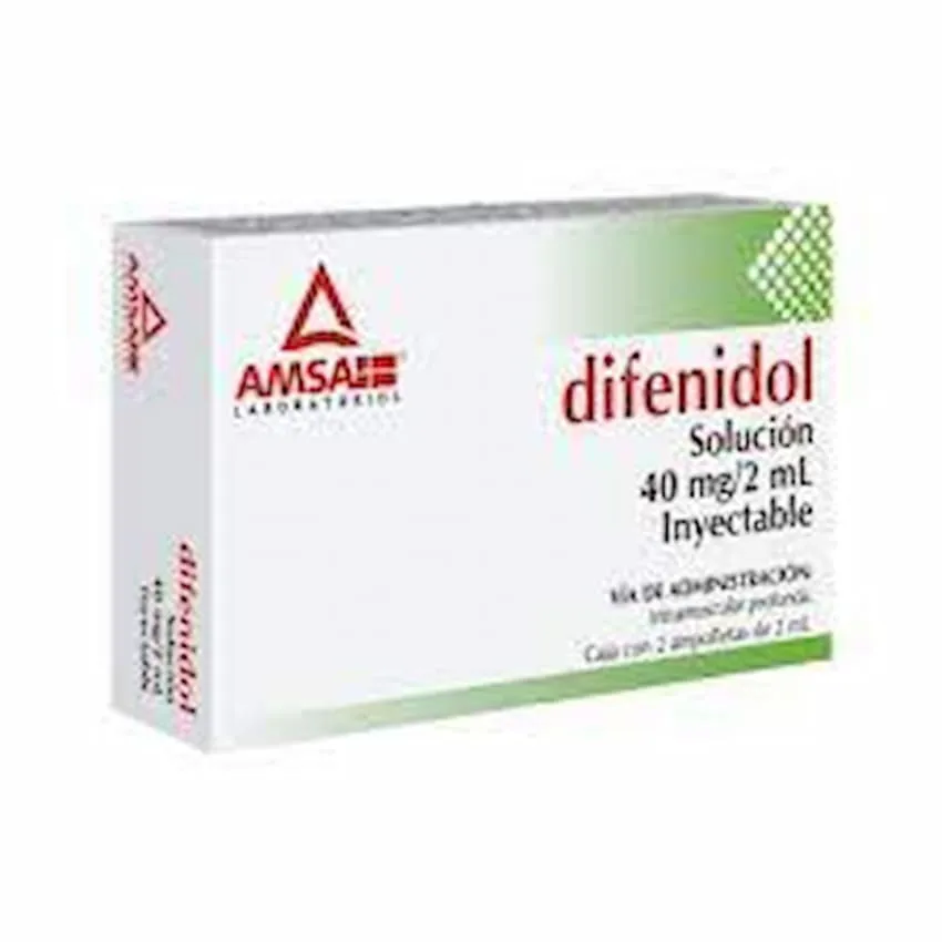 Difenidol 40mg/2ml 2 ampulas Inyectable