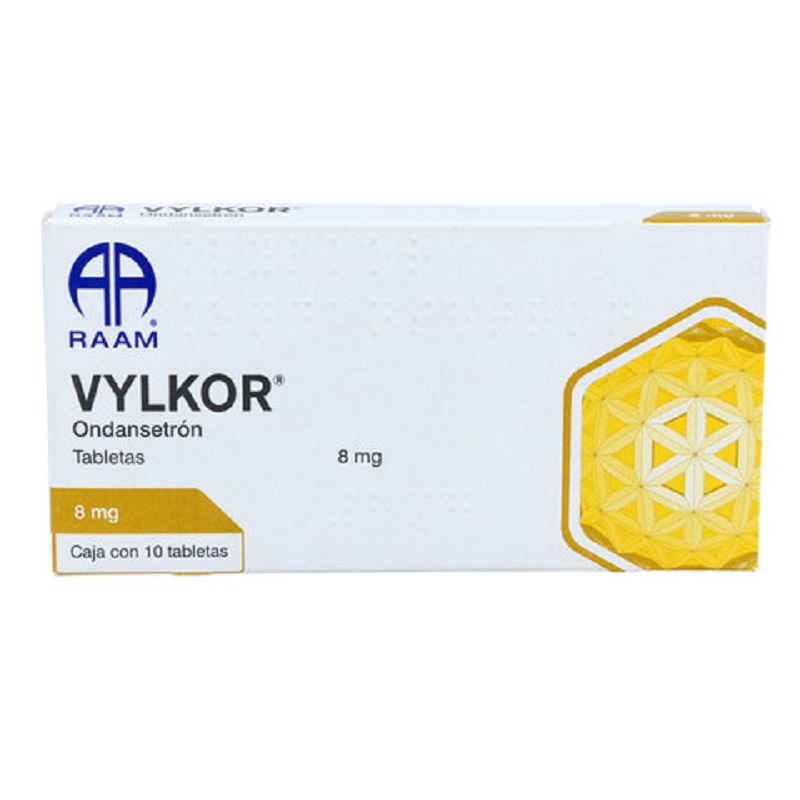 Vylkor Ondansetrón 8 mg 10 tabletas