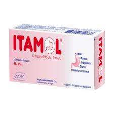 Itamol Subsalicilato de bismuto 262mg 24tabletas