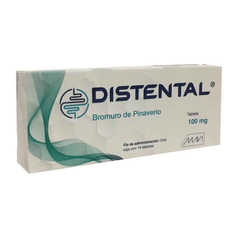Distental Bromuro de Pinaverio 100mg 14 tabletas