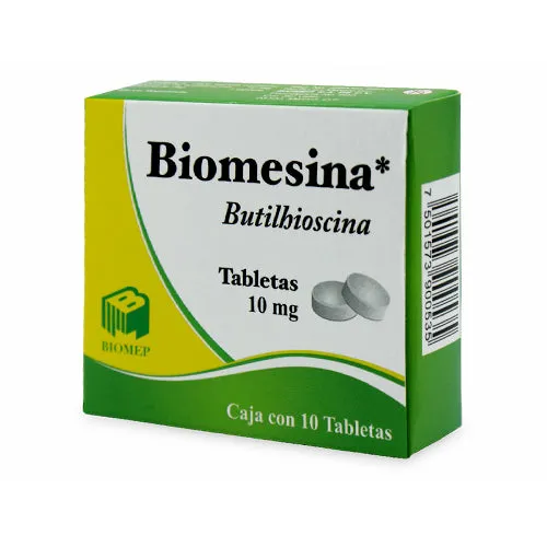 Biomesina Butilhioscina 10 mg 10 tabletas