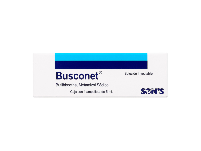 Busconet  1 ampula inyectable  Metamizol Sódico y Butilhioscina