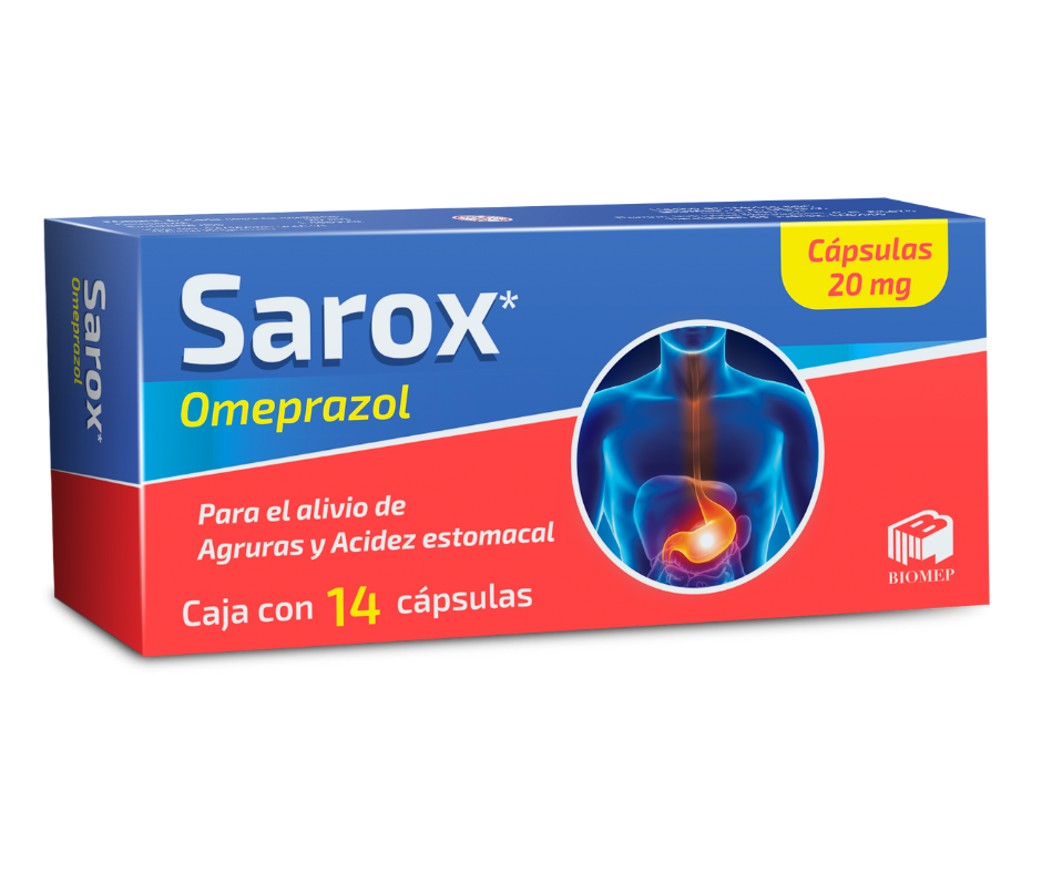 Sarox Omeprazol 20mg 14 capsulas