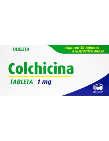 Colchicina  1 mg 30 tabletas BIOMEP
