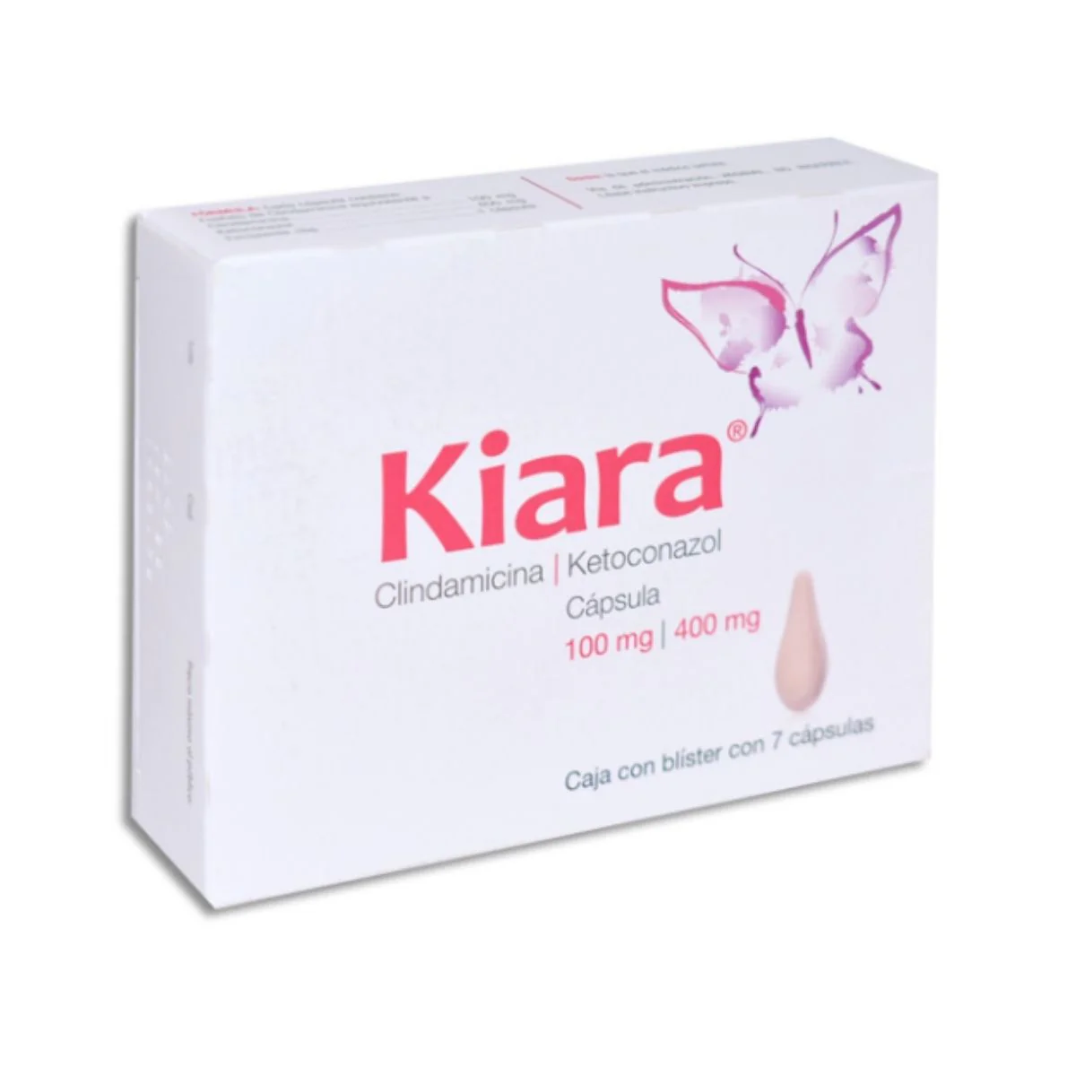 Kiara capsulas vaginales Clindamicina/Ketoconazol.7 capsulas