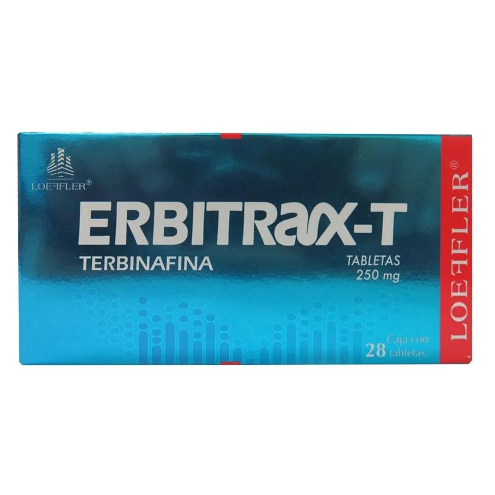 Erbitrax-T 28 tabletas Terbinafina 250mg