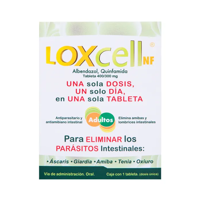 Loxcell NF adulto 1tableta albendazol/quinfamida