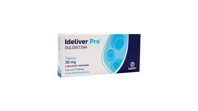 Ideliver Pro 30mg 7 tabletas duloxetina