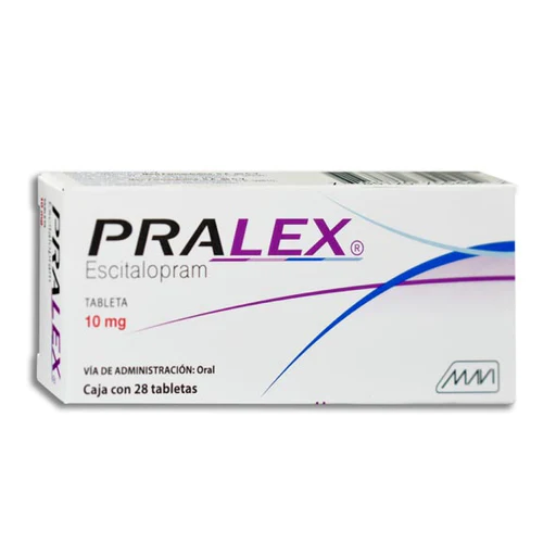 Pralex 10mg Escitalopram 28 tabletas